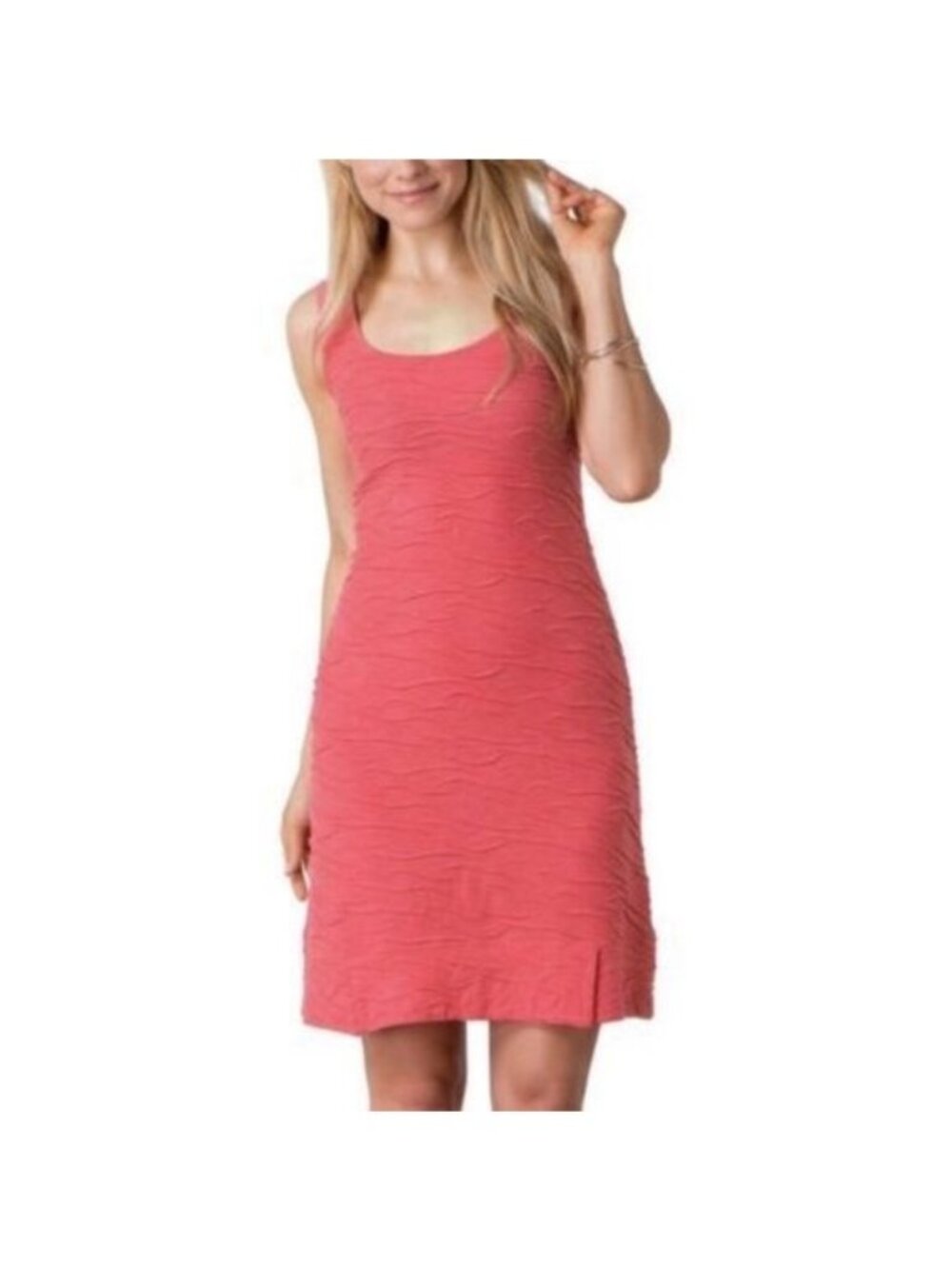 Toad & Co Size M Coral Pink Samba Wave Organic Cotton Sleeveless Mini Tank Dress